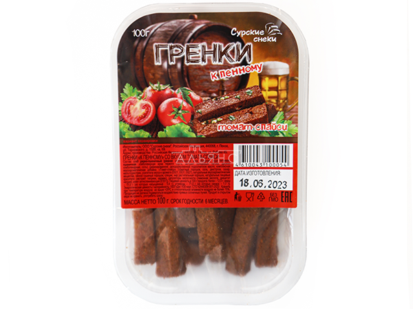 Сурские гренки Томат спайси (100 гр) в Малаховке