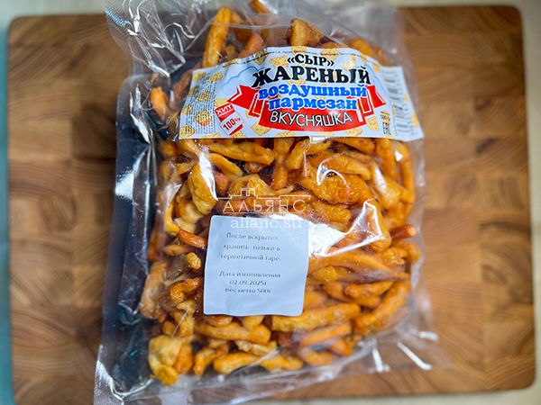 Жареный сыр "ВКУСНЯШКА" со вкусом пармезан (500 гр) в Малаховке