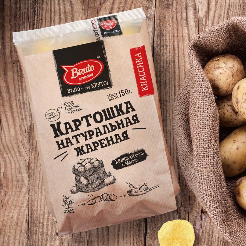 Картофель «Бруто» с солью 130 гр. в Малаховке